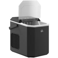 Portable Ice Maker, Self Cleaning Ice Machine with 9 Ice Cubes Ready in 6 Mins, 26lbs/24Hrs, 2 Sizes of Bullet Ice