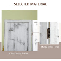 Screen Divider Room Divider Screen with Foldable Design for Indoor Bedroom Office 5.5' Rustic White