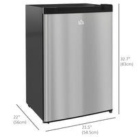 Upright Freezer, 3 Cu.Ft Mini Freezer with Reversible Single Door, Adjustable Thermostat for Home, Dorm, Silver