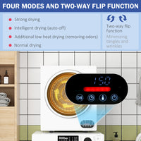 1.5 cu.ft Portable Compact Clothes Laundry Dryer with Intelligent Drying for Apartments Dorms RVs, 850W, White