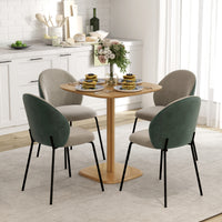Dining Table for 4 People - Modern Kitchen Table with Wood-Effect Top, 27.6" x 27.6", Natural Wood