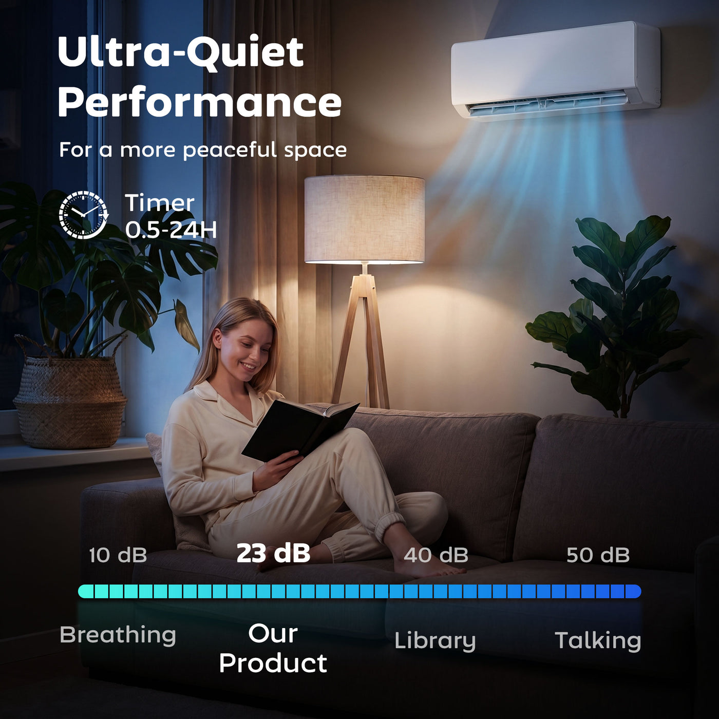 12000 BTU Mini Split Air Conditioner, 22 SEER2 115V Wifi Enabled Inverter AC Unit & Heat Pump Cools up to 750 Sq. Ft