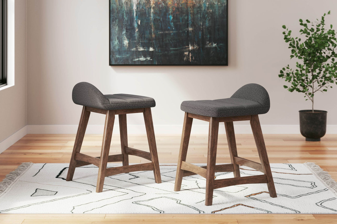 Lyncott - Upholstered Barstool (Set of 2)-2