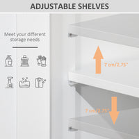 Freestanding Bathroom Cabinet with Adjustable Shelf and Drawers, Small Cabinet for Bathroom, Living Room, White