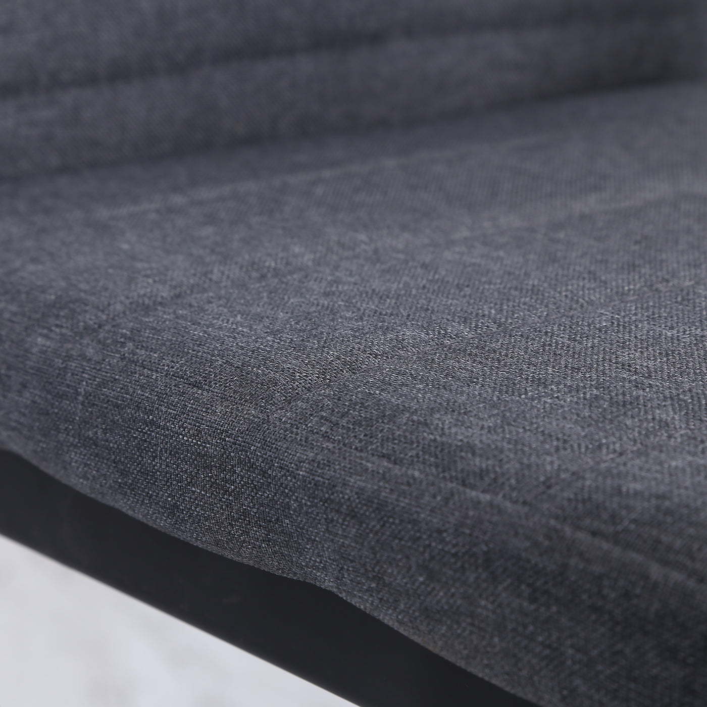 Modern Dining Chairs Set of 4, Upholstered Linen Fabric Kitchen Chairs with Channel Tufting and Metal Legs for Living Room, Dining Room, Bedroom, Grey