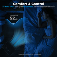 12000 BTU 5-in-1 Portable Air Conditioner with Cool, Heat, Dehumidifier, Fan, Sleep, WiFi Voice Control, Black