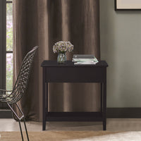 End Side Table in Flip Top Design with Cabinet and Bottom Shelf, Storage Furniture Decoration for Bedroom Living Room Office, Dark Coffee