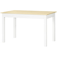 Kitchen Table, Dining Table for 4 to 6 People, 46.9" W x 27.6" D x 29.5" H, Oak