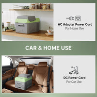 12 Volt Car Refrigerator, 12QT Car Fridge Electric Cooler, 12/24V DC and 110-240V AC, -4℉~68℉, Portable Refrigerator
