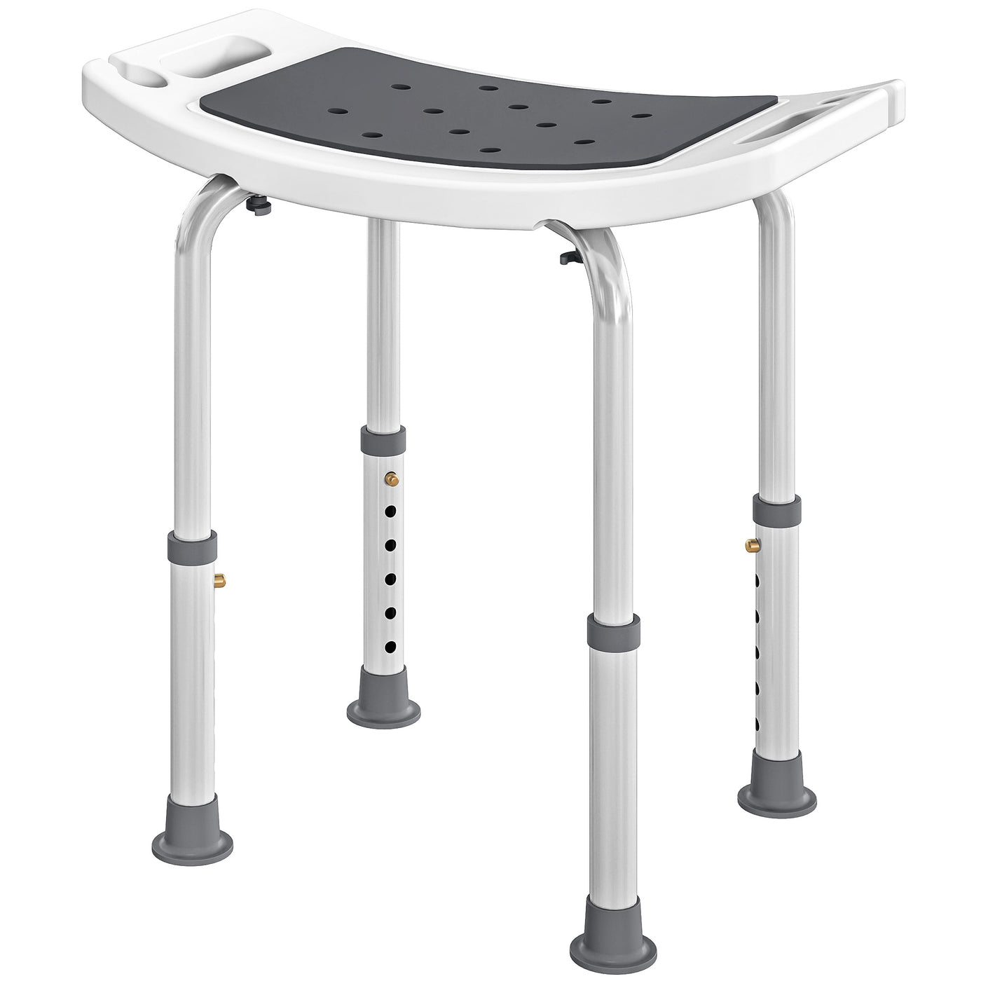 Height Adjustable Shower Chair Padded Bath Seat for Senior,