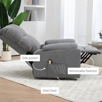 Lift Chair for Seniors, Microfibre Upholstered Electric Recliner Chair with Remote, Quick Assembly, Grey