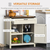 Rustic Barn Door Storage Cabinet Modern Farmhouse Buffet Sideboard for Kitchen and Dining Room White