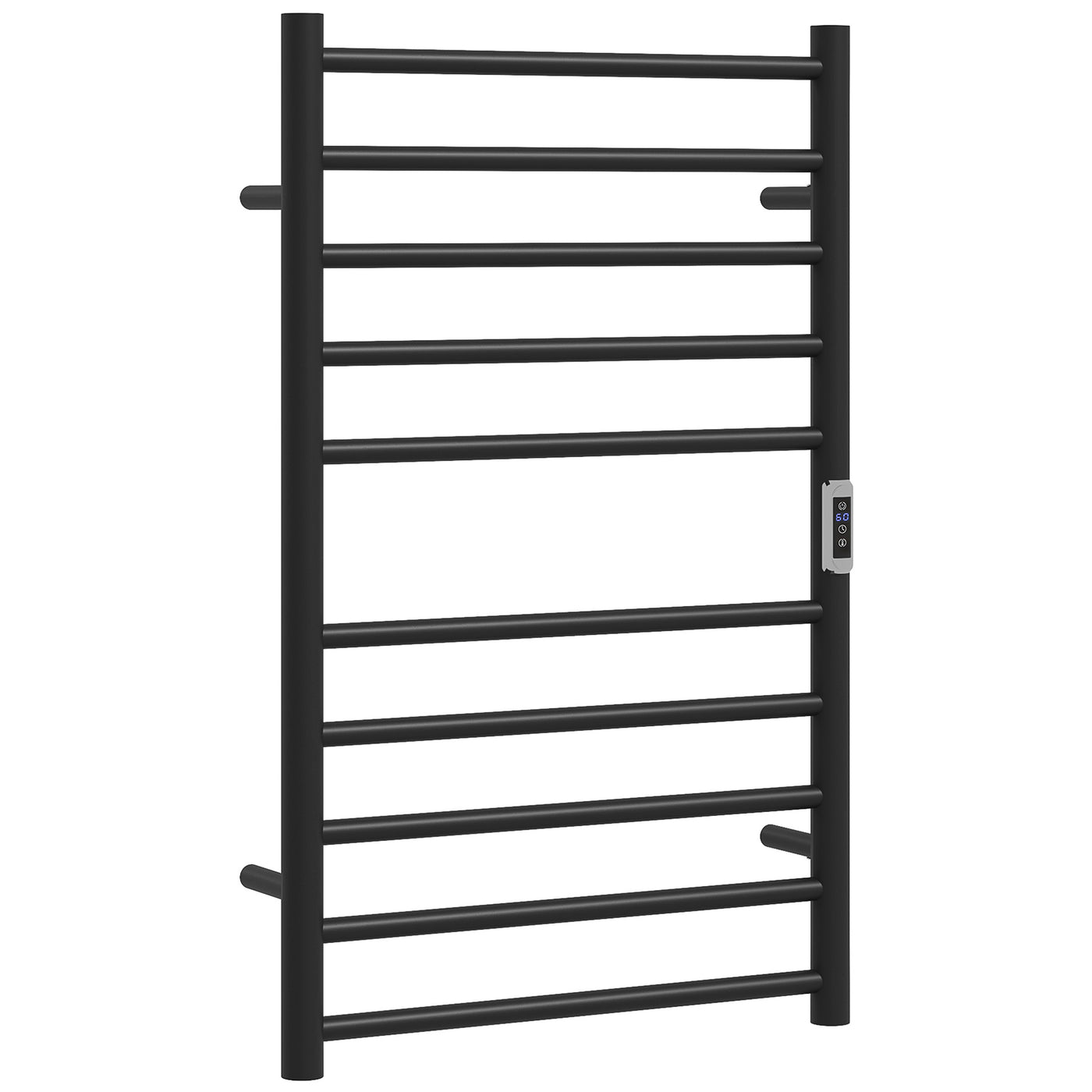 Wall Mounted Heated Towel Rack 10-Bar Electric Towel Warmer with Timer Adjustable Temperature Plug-in