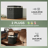 12 Volt Car Refrigerator, 53QT Car Fridge Electric Cooler, 12/24V DC and 100-240V AC, -68-68 ℉, Portable Refrigerator