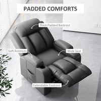 Electric Lift Chair for Elderly, Power Recliner with Footrest, Remote Control, Cup Holders for Living Room, Grey