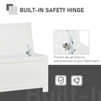Large Storage Box Storage Trunk Cabinet Container with Lid and 2 Safety Hinges, White