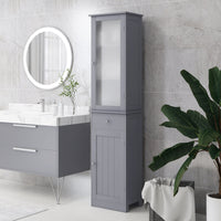 Tall Bathroom Cabinet, Bathroom Storage Cabinet with Drawers, 2 Doors and Adjustable Shelves, Grey