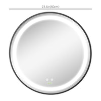 LED Bathroom Mirror for Vanity, Dimmable Lighted Anti Fog Wall Mirror with 3 Temperature Colors, Plug-in, 24 Inch