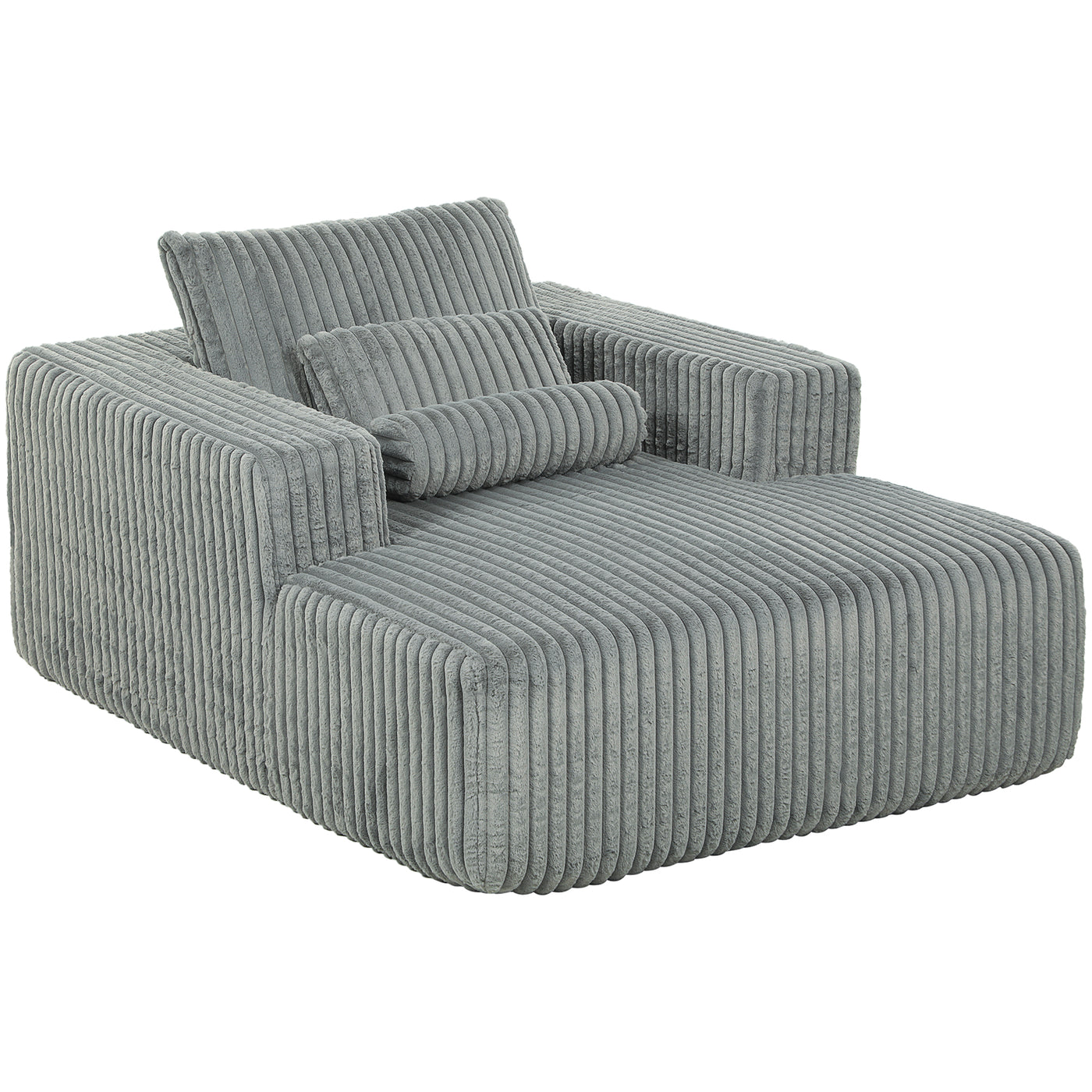 Sofa Bed, Sleeper Chair Bed with Pillow, Single, Grey