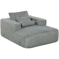 Sofa Bed, Sleeper Chair Bed with Pillow, Single, Grey