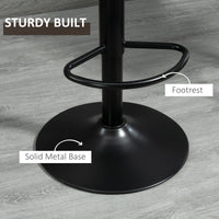 Adjustable Bar Stools Set of 2, Leathaire Swivel Barstools with Back and Footrest, Upholstered Bar Chairs for Kitchen, Dining Room, Home Pub, Brown