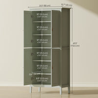 69.5" Tall Kitchen Pantry Storage Cabinet with Motion Sensor LED Light, Modern Kitchen Pantry Cabinet, Green