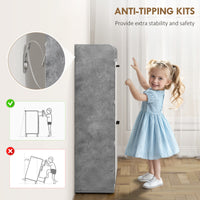 Shoe Cabinet with 2 Flip Drawers, 3 Side Compartments, Adjustable Shelves, 8-12 Pairs for Entryway Hallway, Grey