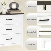 Wide Dresser for Bedroom with 6 Drawers Storage Chest of Drawers for Living Room, Closet, Laundry, Entryway