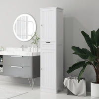 Freestanding Bathroom Cabinet with Drawer and 2 Doors, Tall Bathroom Cupboard for Kitchen, Study, Living Room