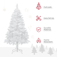 4ft Artificial Christmas Tree with Pine Realistic Branches, Auto Open, for Indoor Decoration, White