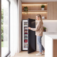 7.0 Cu.Ft Upright Freezer, Compact Stand Up Freezer with 6 Adjustable Shelves, Reversible Door for Home Office, Black