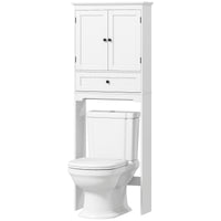 Over The Toilet Storage, Modern Bathroom Cabinet Over Toilet with Drawer, Cabinet and Adjustable Shelf, White