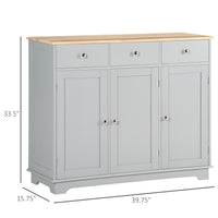 Modern Sideboard, Buffet Cabinet with Storage Cabinets, Drawers and Adjustable Shelves for Living Room, Grey
