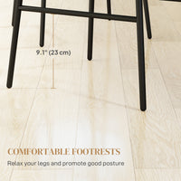 Rattan Counter Height Bar Stools Set of 2, 26" Counter Stools with Back, Modern Bar Chairs for Kitchen Island, Brown