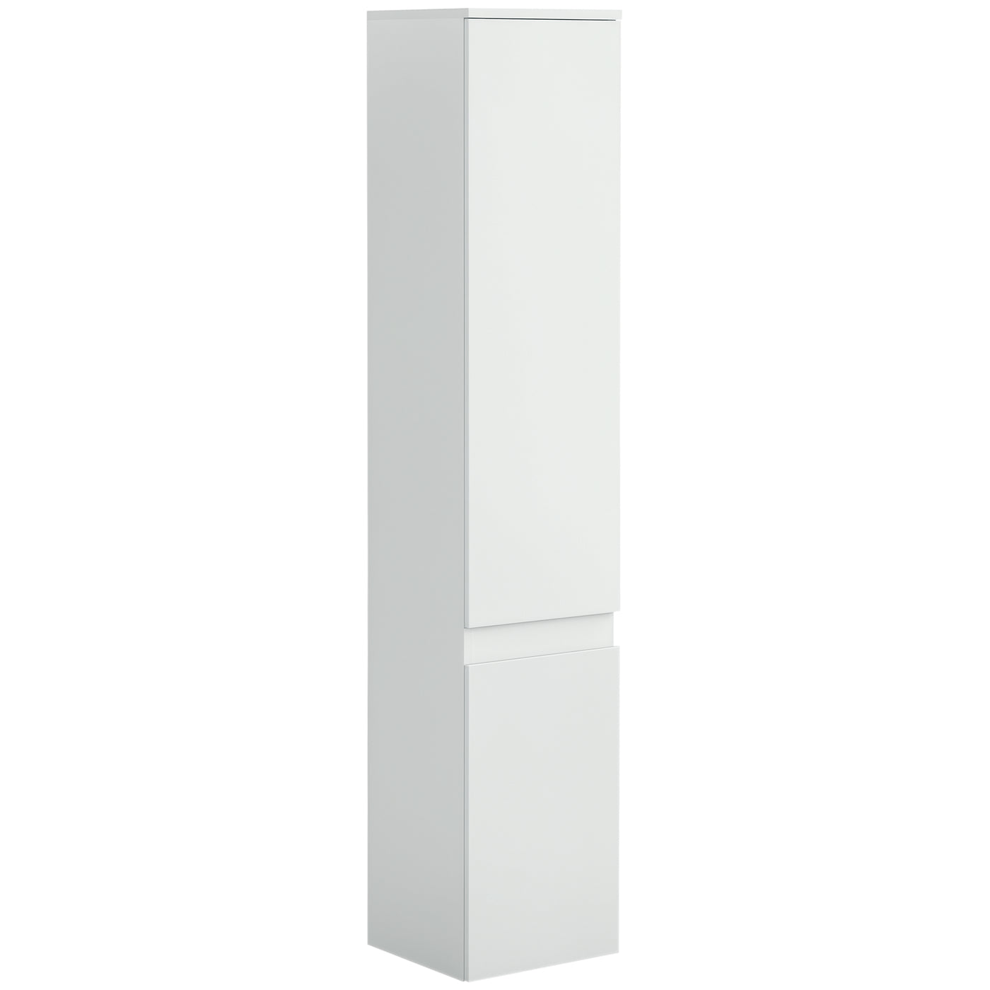 Tall Bathroom Cabinet, Freestanding Storage Organizer with Adjustable Shelves and Cupboards, 11.8" x 11" x 6", White
