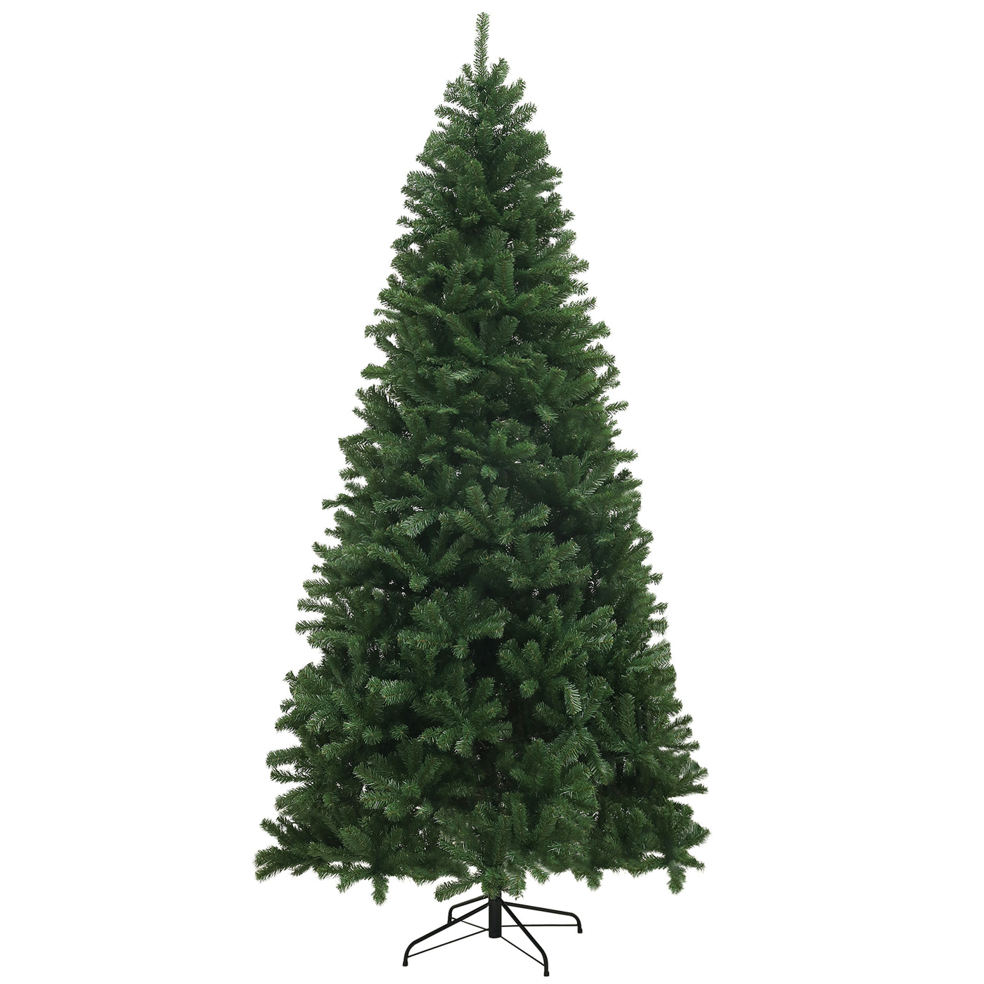 9ft Artificial Christmas Trees with 2132 Branch Tips, Auto Open and Steel Base, Green