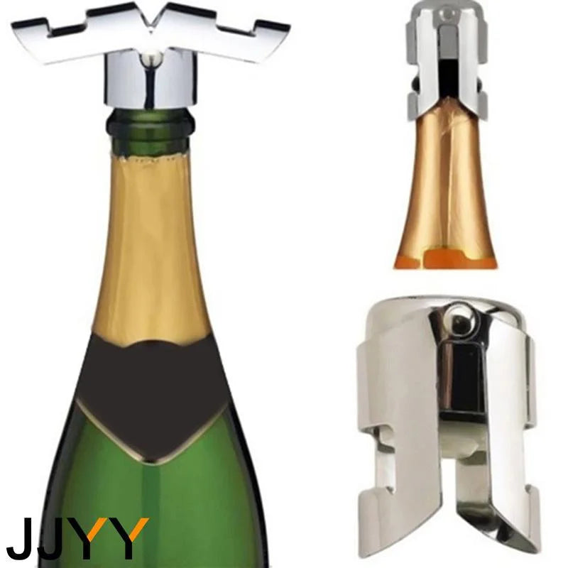 Portable Stainless Latches Champagne Sparkling Wine Bottle Stopper Sealer Bar Wine Plug Liquor Spirit Flow Red Wine Bottle Cap