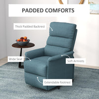 Lift Chair for Elderly, Power Chair Recliner with Remote Control, Side Pockets for Living Room, Blue