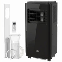 10,000 BTU Moible Air Conditioner 440 Sq. Ft., Dehumidifier Fan Auto Sleep with 24H Timer On/Off, Window Kit, Black