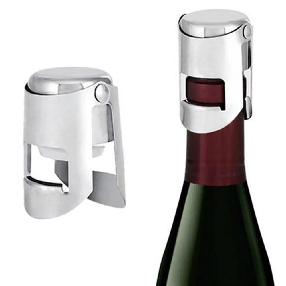 Portable Stainless Latches Champagne Sparkling Wine Bottle Stopper Sealer Bar Wine Plug Liquor Spirit Flow Red Wine Bottle Cap