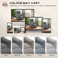 Power Recliner Chair, Chenille Upholstered Recliner Chair with USB Ports, Footrest, Dark Grey