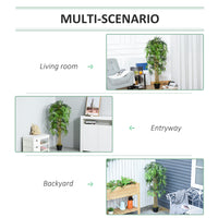 Set of 2 5FT Artificial Tree Bamboo Tree Fake Plants in Pot for Home Office Living Room Decor, Green