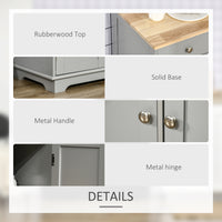 Modern Sideboard, Buffet Cabinet with Storage Cabinets, Drawers and Adjustable Shelves for Living Room, Grey