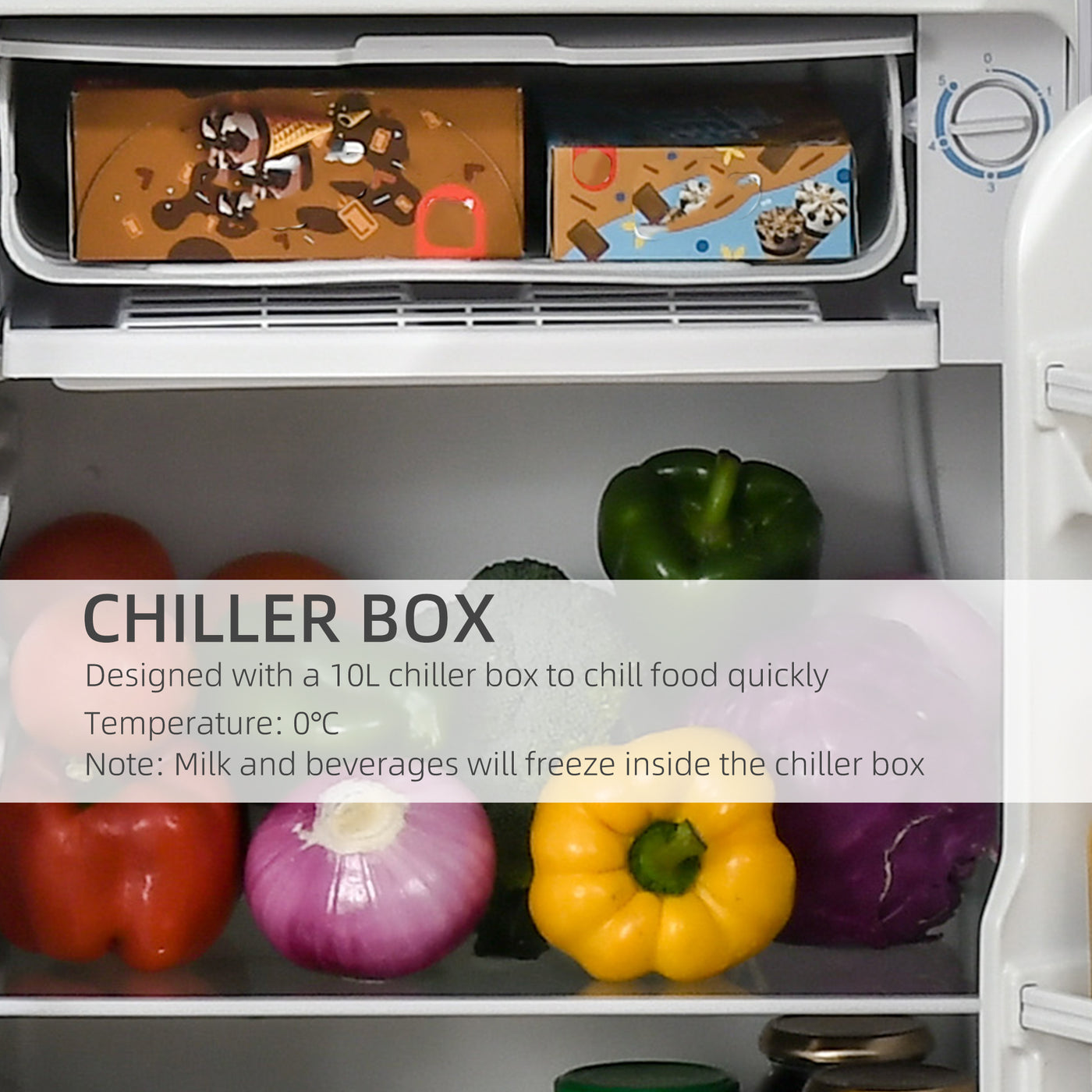 Compact Refrigerator, Mini Fridge with Freezer, Adjustable Shelf, Mechanical Thermostat and Reversible Door, Silver