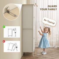 69.5" Tall Kitchen Pantry Storage Cabinet with Motion Sensor LED Light, Modern Kitchen Pantry Cabinet, White