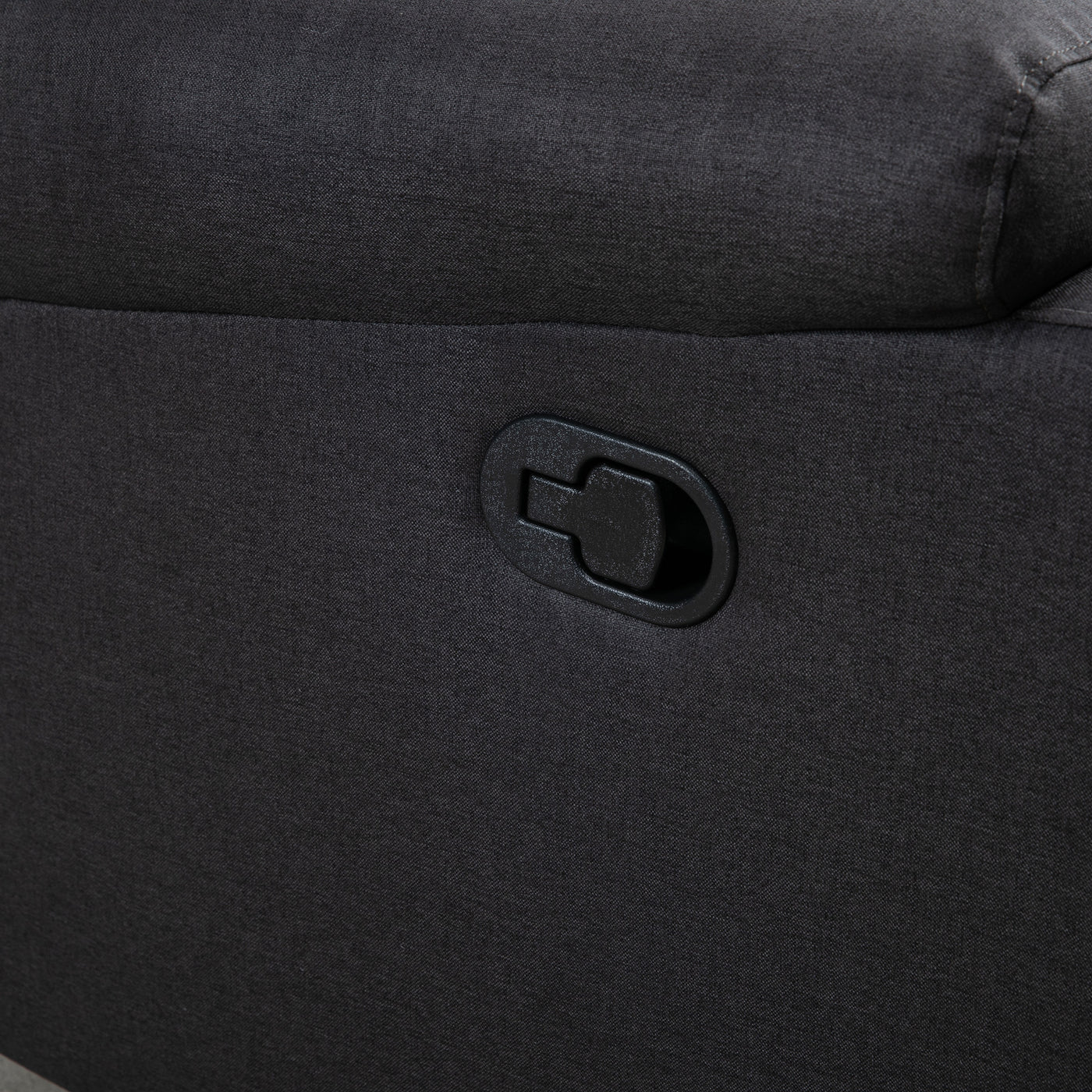 2 Seater Reclining Chair, Loveseat Recliner Sofa with Footrest and Split Backrest, Dark Grey