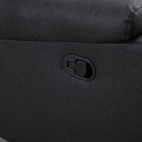 2 Seater Reclining Chair, Loveseat Recliner Sofa with Footrest and Split Backrest, Dark Grey