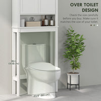 3-Tier Over Toilet Storage Unit Washing Machine Cabinet Dryer Cabinet with Adjustable Shelf for Bathroom, Laundry