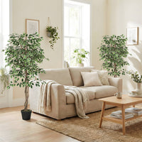 5.3 FT Artificial Tree, Indoor Fake Ficus with Pot, for Home Office Living Room Decor