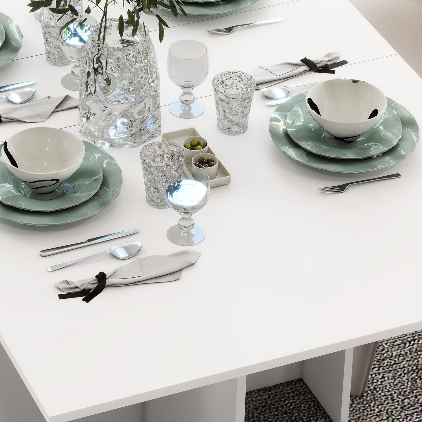 Folding Dining Table, 55" Drop Leaf Table for Small Spaces, Foldable Table with Storage Shelves for Kitchen, Dining Room, White